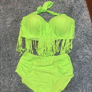 💚💛💚Neon Fringe Swimsuit💚💛💚